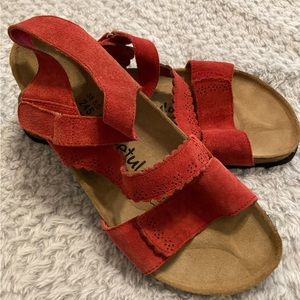 Birkenstock Betula size 38 in red— EXCELLENT CONDITION!!